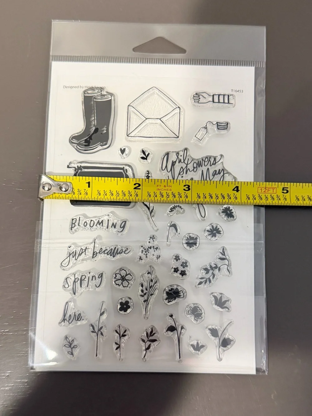 Heidi Swapp 4X6 Spring Flowers Stamp Set